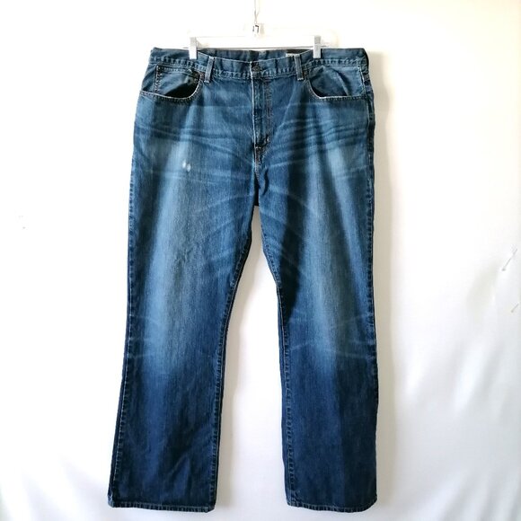 Cremieux Mens Blue Premium Denim High Rise Straight Leg Bootcut Jeans Size 42X32 - Picture 1 of 8